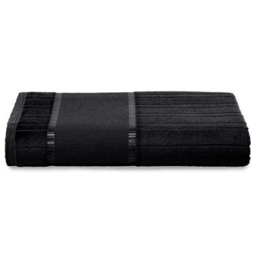 Imagem de Toalha Banho Veludo de Bordar Bella 70x140cm Dohler, Preto 1563