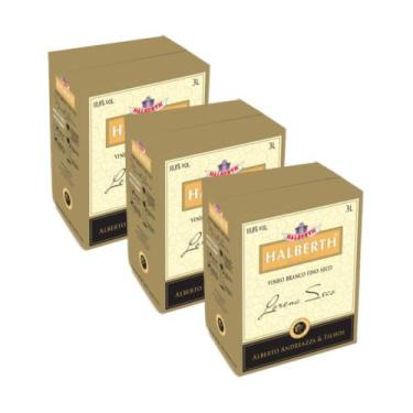 Imagem de Vinho Branco Seco Halberth Moscato Lorena Bag 3l Kit 3 Und