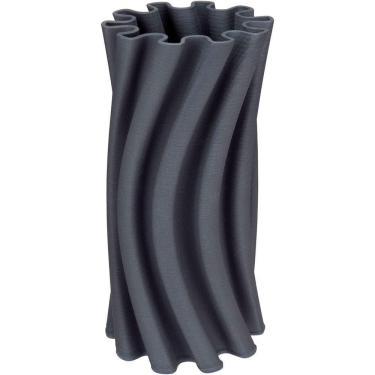 Imagem de Vaso Decorativo Enfeite Casa Aparador 3d Home&co Cerâmica 28x14x14cm Cinza