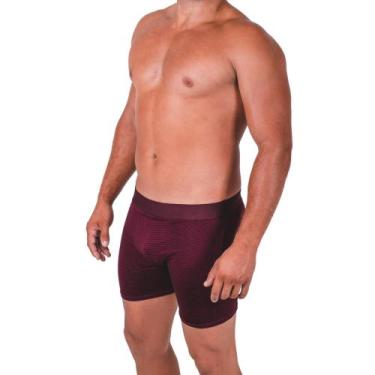 Imagem de Kit C/10 Boxer Riscadinha Long Leg Cueca Box Luxo Revenda - Boxer Wear