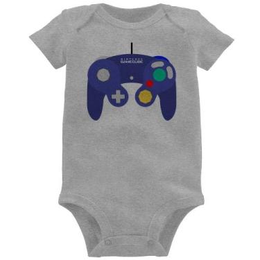 Imagem de Body Bebê Controle Retrô Vídeo Game Gamepad - Foca na Moda, Cinza, P