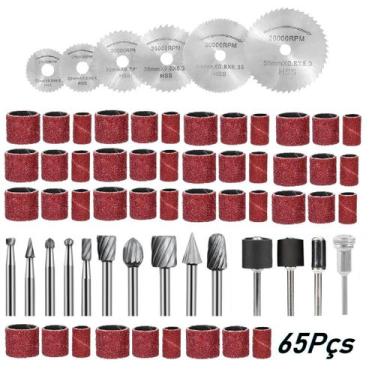 Imagem de Kit Fresa + Disco Circular + Lixa Para Micro Retifica - E-San