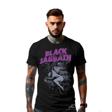 Imagem de Camiseta Banda Black Sabbath Heavy Metal Caveira Death Camisa 100% Alg