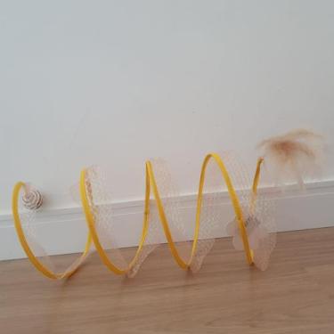 Imagem de Túnel Pet Gato Mola Maluca Brinquedo Interativo Dobrável Flexível Filh