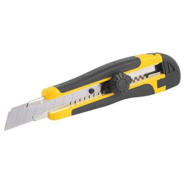 Imagem de Estilete Profissional Emborrachado 18mm Com Trava Vonder