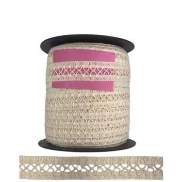 Imagem de Renda ponto palito  de algodão 2cm  Rolo com 50 metros - Zanini