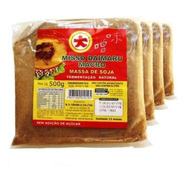 Imagem de 4 Massa De Soja Missô Macrobiótico Claro 500g - Daimaru