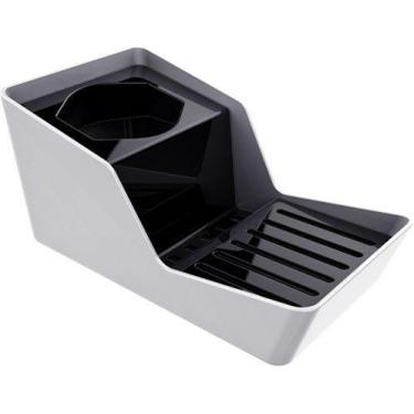 Imagem de Organizador de Pia para Detergente e Esponja Branco - Crippa, Preto