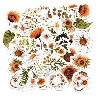 Imagem de Adesivos Decorativos Scrapbook Planner 46 Peças Girassóis - Doce Ternu