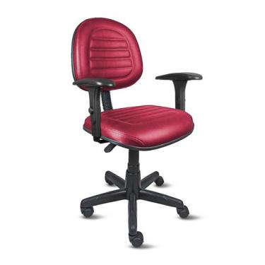 Imagem de Cadeira de escritório em base giratória com braço regulável-revestimen