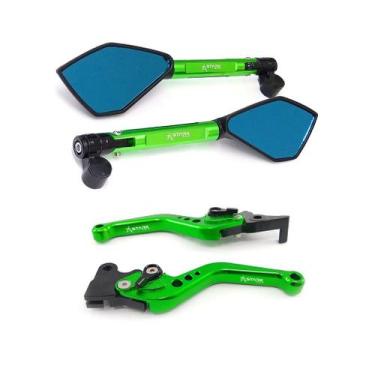 Imagem de Manete Esportivo Retrovisor Motocicleta NXR Bros 125 150 160 Lona - No