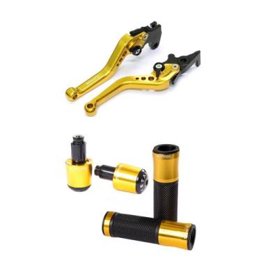 Imagem de Kit Manopla Peso Retrovisor Manete Lander Tenere Fazer Motocicleta - N