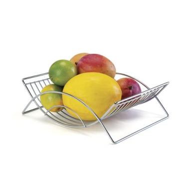 Imagem de Fruteira Organizador de Mesa Cozinha Design Cromada - LIDER