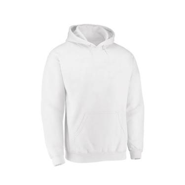 Imagem de Moletom Unissex Algodão Bolso Canguru Capuz Dia a Dia Branco - POLO UR