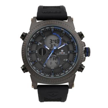 Imagem de Relógio Masculino Weide Anadigi Wh6403B - Preto E Azul