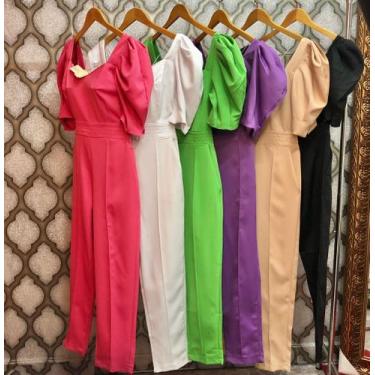 Imagem de Macação de Alfaiataria 1301 - WWZ Fashion, Rosa, G