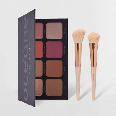 Imagem de Kit Paleta Multifuncional Face Palette + Pincéis (3 Produtos) - OCÉANE