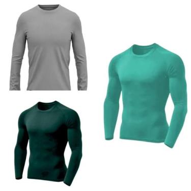Imagem de Kit 3 Camisas Uv +50 Manga Longa Slim - Proteção Solar - Segunda Pele 