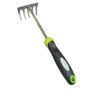 Imagem de Garden Guru Stainless Steel Hand Rake Cultivator Tiller Tool - Stainless Steel for Ultimate Strength - Rust Resistant - Ergonomic Handle - Great for Gardening Cultivating Loosening Weeding Mulching