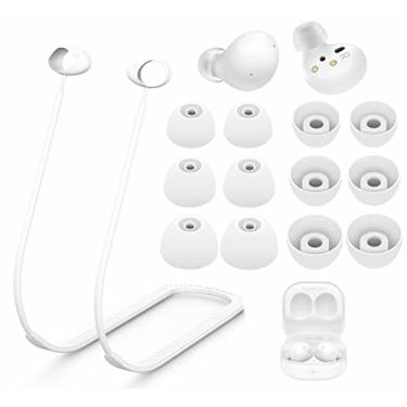 Imagem de IiEXCEL Kit de pontas de orelha de alça para Galaxy Buds 2 SM-R177, cordão de silicone macio antiperda, cordão de pescoço, guia de gel, orelhas, acessórios de pele compatíveis com Samsung Galaxy Buds
