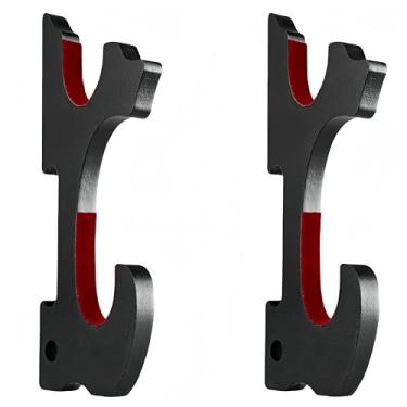 Imagem de Eforlife 2/Conjunto de gancho de espada para montagem na parede Samurai suporte de exibição ajustável para Katana Wakizashi Tanto Genji espada suporte de arma (acolchoado de 2 camadas)