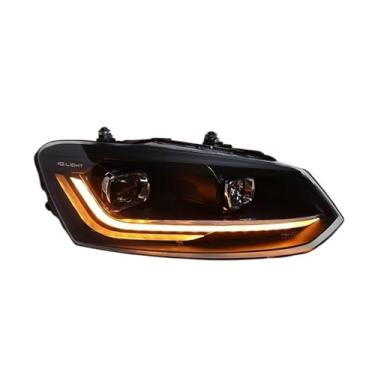Imagem de Farol de carro compatível com VW Polo 2019-2023 Lente de projetor de farol LED DRL Hid Head Lamp Bi Xenon Beam Acessórios