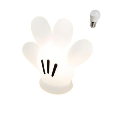 Imagem de Luminária Abajur Infantil Usare Luva Mickey Mouse Personagem Disney com Lâmpada LED