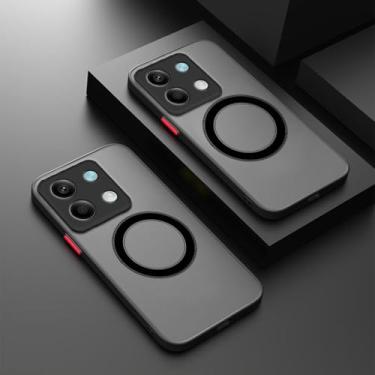 Imagem de Capa magnética fosca de luxo para Xiaomi 14 Ultra 14T Pro Mi 13 Pro 12 11 Ultra 10 9 Capa de armadura de carga sem fio à prova de choque, preta, para Xiaomi 13