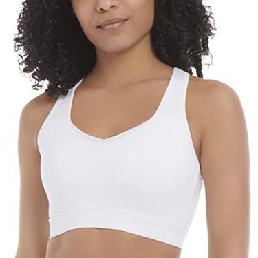 Imagem de Jockey Sutiã esportivo feminino Active Lotus Crossover nadador, Branco puro, M