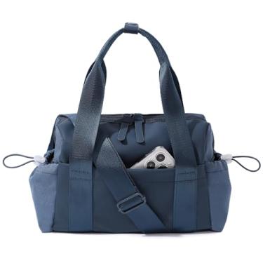 Imagem de Bucosd Pequena bolsa de ginástica para mulheres, mini bolsa de ginástica transversal com compartimento molhado, bolsa de mão para ginástica, dança, esportes, viagens, Mini-azul, Mini, Tendência
