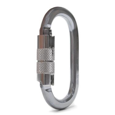 Imagem de Mosquetão Sideup Aço Oval Tripla Trava Automática 25kn Ce En Nbr Cromado