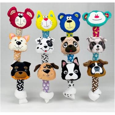 Imagem de Brinquedo Bichinhos de Pelúcia Dog em formato de Osso Mordedor PETBUCO Resistente para Cães Gatos Cachorros Pequeno e Médio Porte (Shih Tzu)