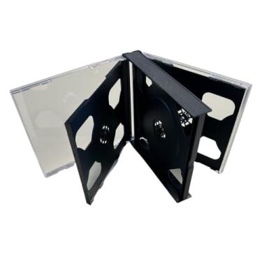 Imagem de MediaPack4All Estojo de 24 mm para vários CDs (capacidade de 6 discos), capa preta para armazenamento de CD/DVD/jogos (10)