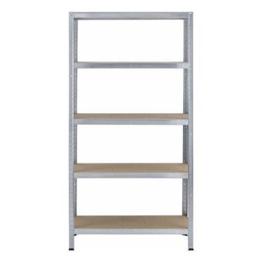 Imagem de Estante De Aco E Madeira 5 Prateleiras 176x90x40 Cm Spaceo