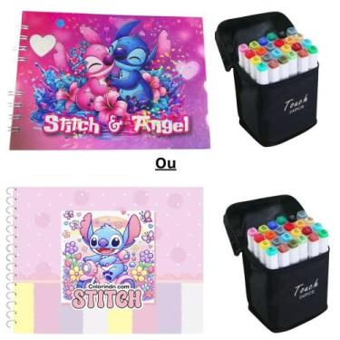 Imagem de Caderno De Colorir Stitch tipo Bobbie Goods Capa Dura + Conjunto De Ca