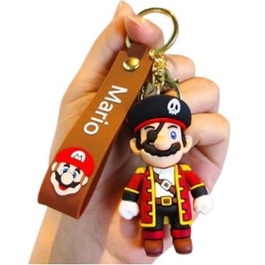 Imagem de Mário Pirata Chaveiro Coleção Personagem Mario Chave Carro - Peanuts