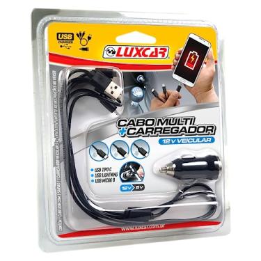 Imagem de Luxcar Cabo Multi + Carregador 12 v Universal – 3 em 1