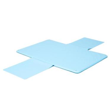 Imagem de Trocador de Fraldas Portátil Impermeável com Bolsos - Azul Bebê - Asse