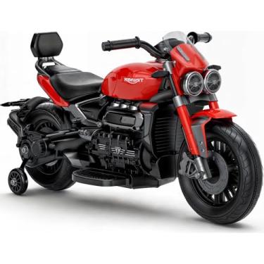 Imagem de Mini Moto Vermelho Infantil 6v Para Crianças 2 a 5 anos Com Farol Buzina e Musicas Motinha de Brinquedo Eletrica Menino e Menina Motorizada Com Carregador