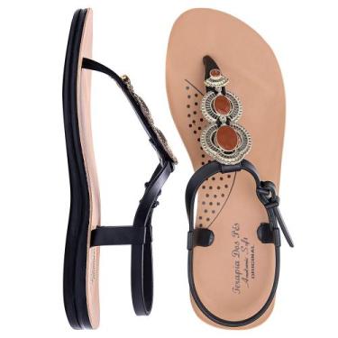 Imagem de Sandalia Chinelo Rasteira Ortopédica Feminina Confortavel Anatomica Do