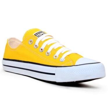 Imagem de Tênis Feminino Casual Kalum Confortável, Amarelo, 36