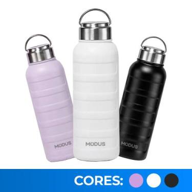 Imagem de Garrafa Térmica Aço Inox Portátil 1 Litro Café Suco Água Academia Pass