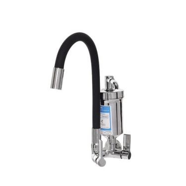 Imagem de Torneira Filtro Gourmet Flexível Cozinha Parede Cone Preto - Um Novo C