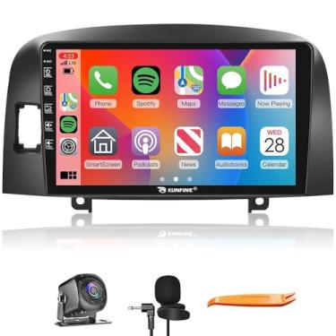 Imagem de Kunfine Car CarPlay Android Navegação Automática Rádio GPS Estéreo Câmera Reversa Tela IPS Touchscreen Tablet Pad Media Player para Hyundai Sonata 2004-2009, se Aplicável Quad Core 2G + 64G