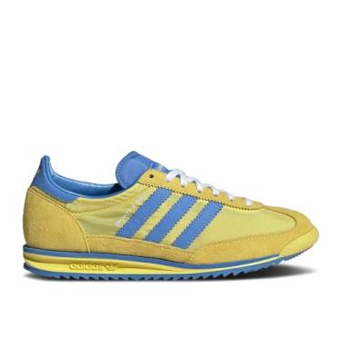 Imagem de adidas Sporty & Rich x SL72 OG Tênis feminino, Amarelo claro/azul real/branco nuvem, 37