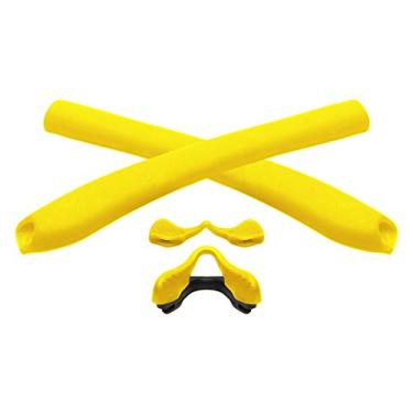 Imagem de Vonxyz Substituição para óculos de sol Oakley EVZero Path – Várias opções, Yellow Rubber Kits, 0