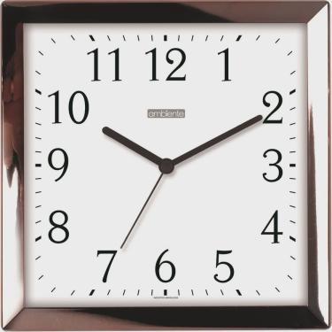 Imagem de Relógio De Parede Ambiente Ref: 119072-309 Rosé Quadrado
