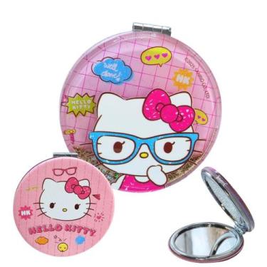 Imagem de Espelho Dois Lados Maquiagem Dobrável Portátil Hello Kitty - Sanrio
