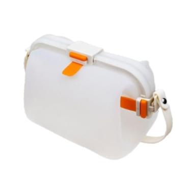 Imagem de Ｂｅｓｇａ Silicone Lunch Box Storage Storage Rechaner reutilizável Polícia dobrável à prova de maquiagem Bolsa de organizador para Mackpacking ao ar livre RV, Branco