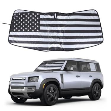 Imagem de Para-brisa dianteiro para Land Rover Defender 2020-2025 Para-brisa para-sol viseira solar bloqueador UV protetor de privacidade protetor solar personalizado escudo térmico mantém o refrigerador do seu